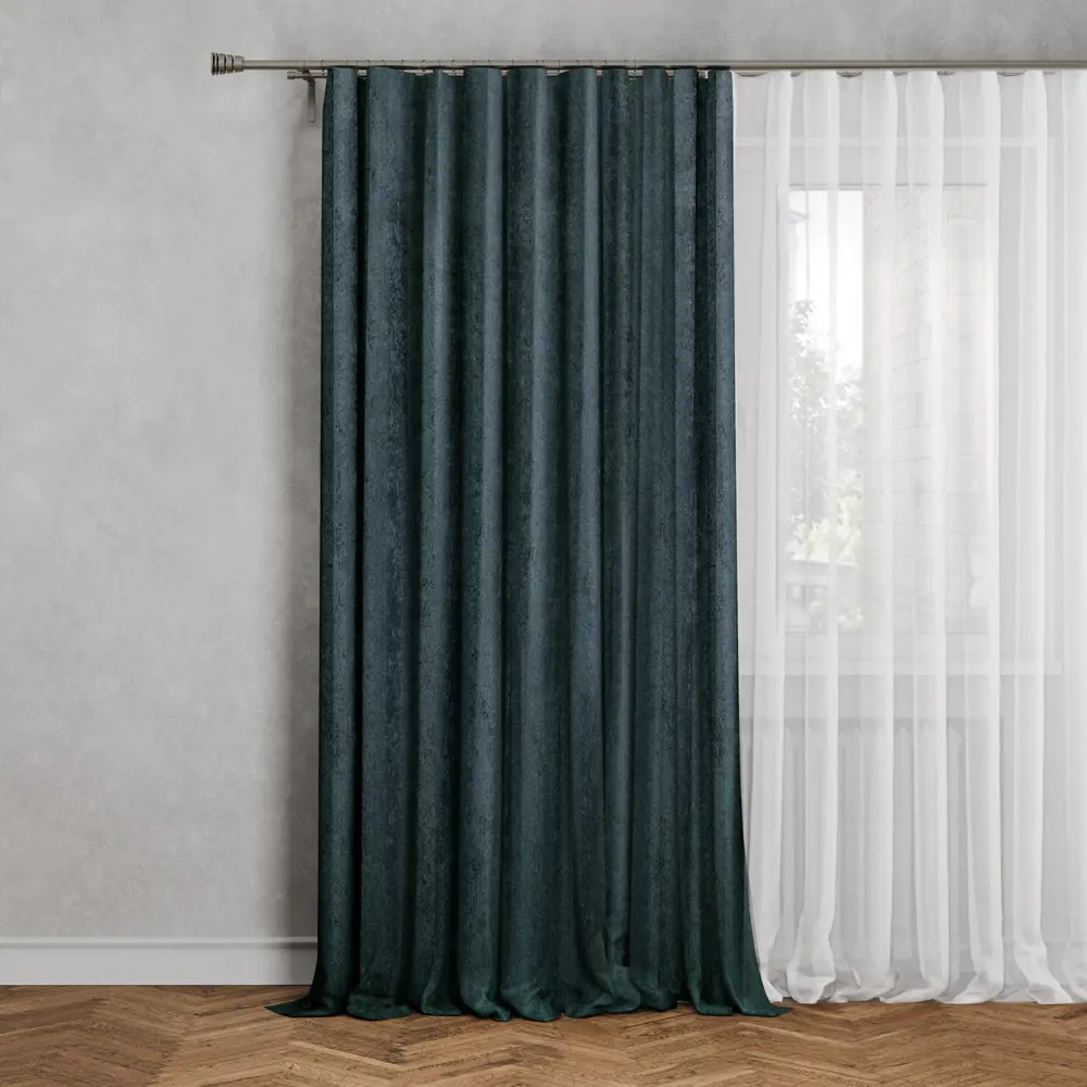 Штора на ленте Lusi 160x280 см цвет сине-серый 89376222 STLM-2085074 MIAMOZA 