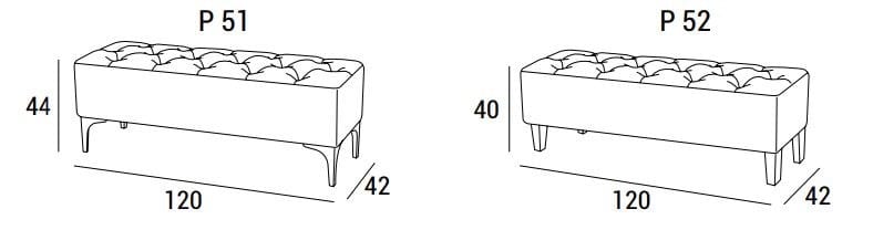 Мягкая скамейка из ткани Domingo Salotti MEGH ARCH-00085031 - Вид №3