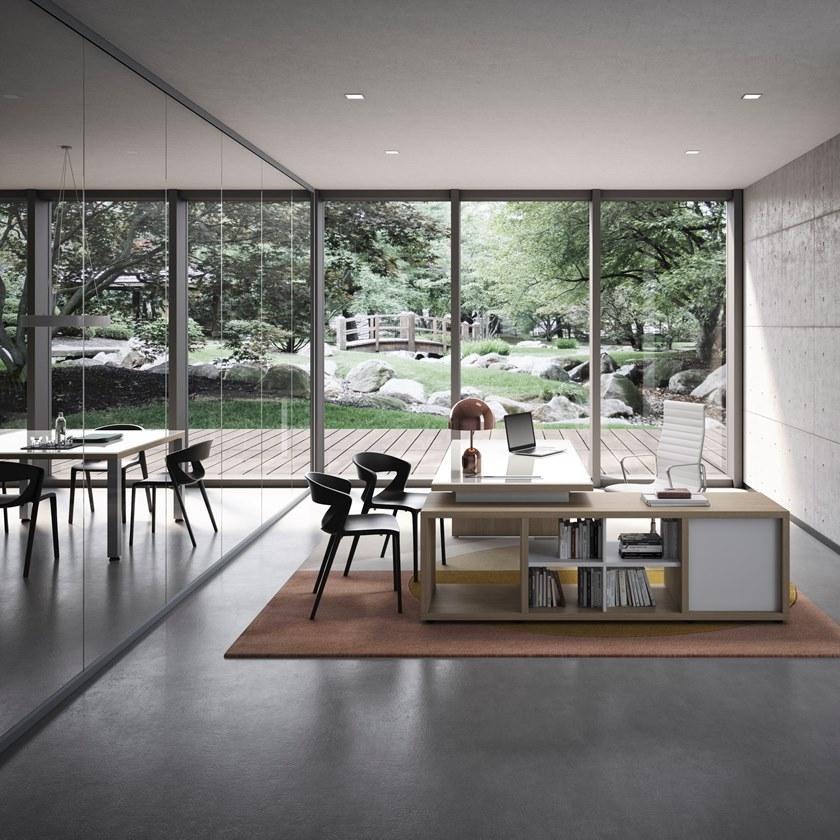 CUF Milano Угловой стол со встроенной полкой Brera sun-id-1495716 - Вид №4