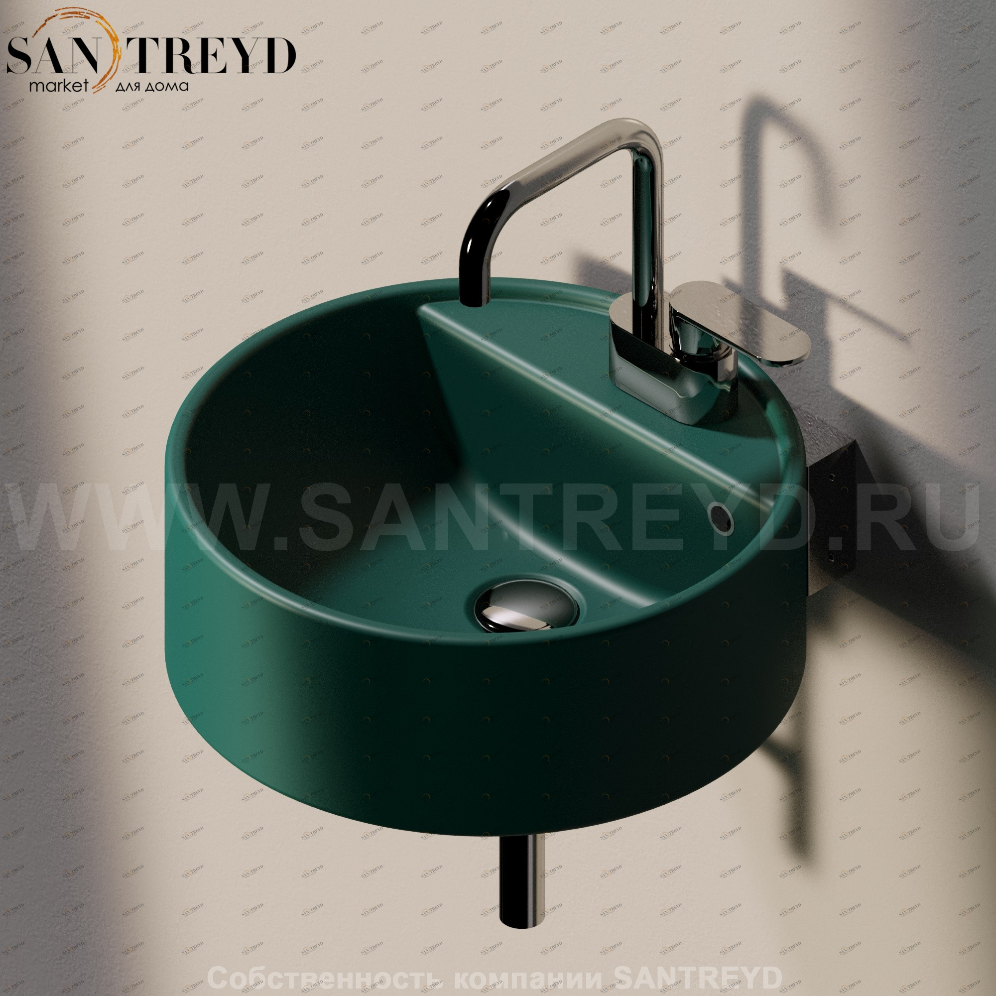 505042S5020 Накладная раковина на столешницу  круглая Ceramica Flaminia Twin