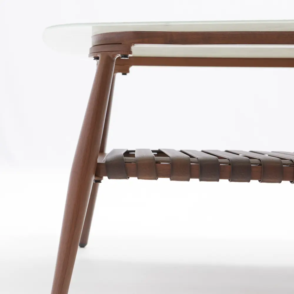 Кофейный стол NATERIAL Retro в стиле модерн с кожаными деталями 86545452 STLM-1089332 - Вид №4