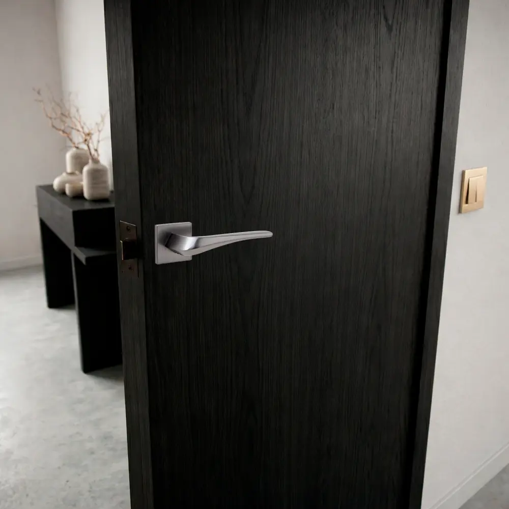 Дверная ручка на розетке Armex H-30117-A без запирания цвет графит STLM-2083149 - Вид №7