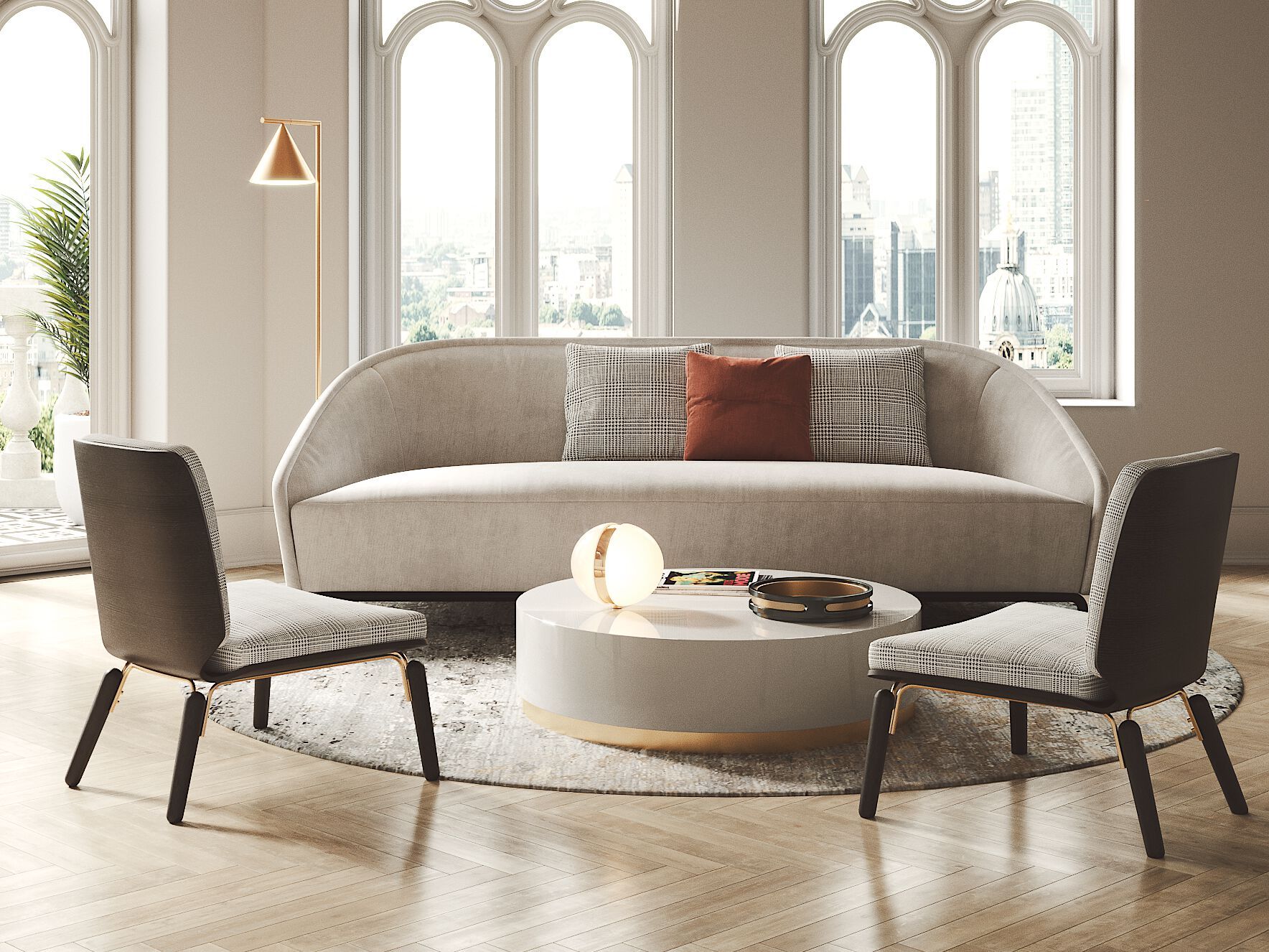 3-местный тканевый диван PRADDY Metro ARCH-00149087 - Вид №3