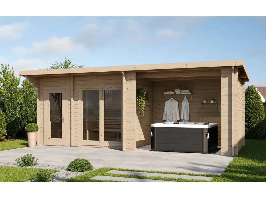 Деревянная сауна на открытом воздухе Saunamo Deluxe ARCH-00035351