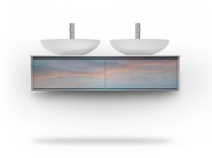 Подвесной умывальник с ящиками