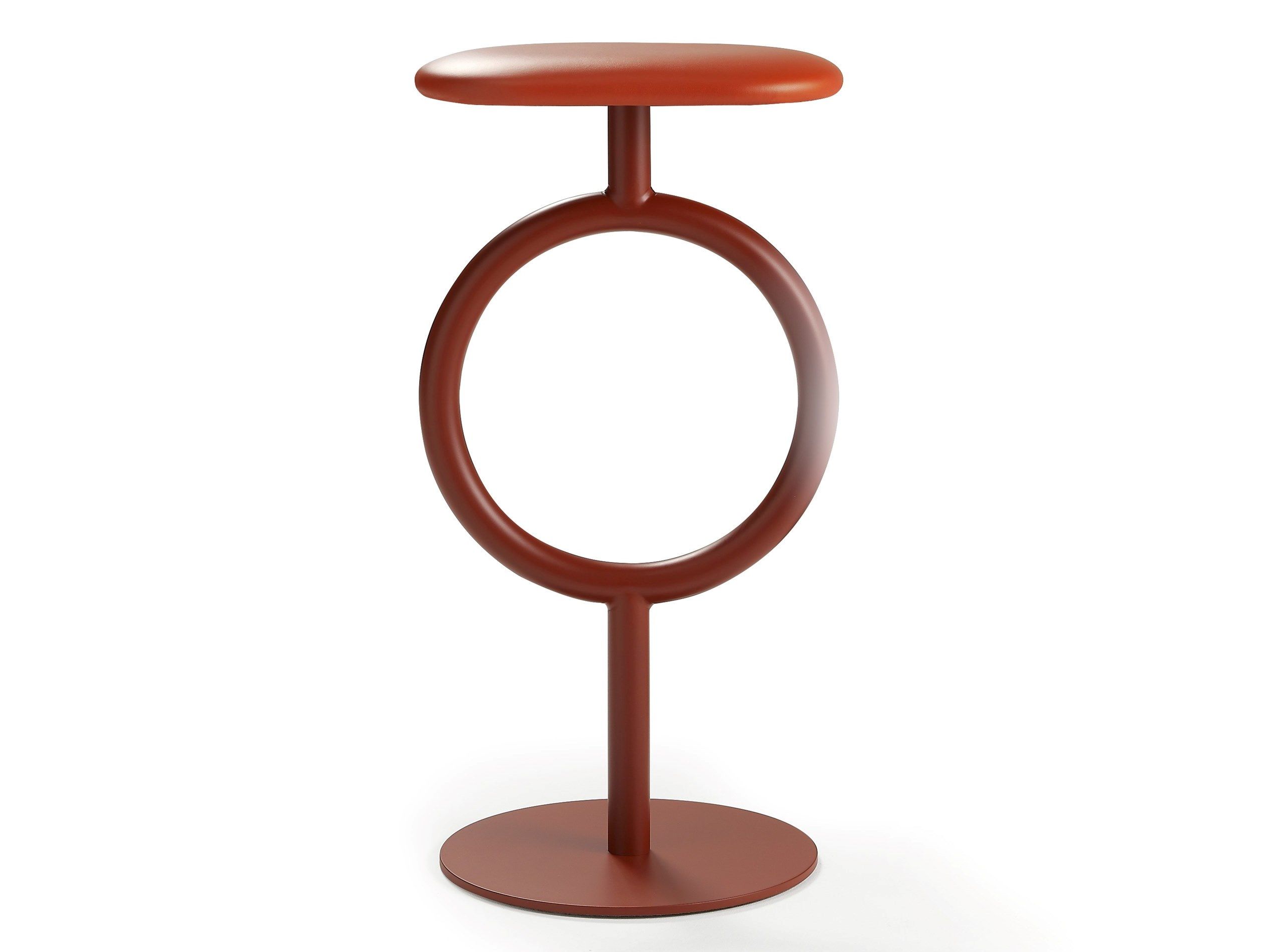 Стальной и кожаный табурет с подставкой для ног SANCAL ARCH-00039151