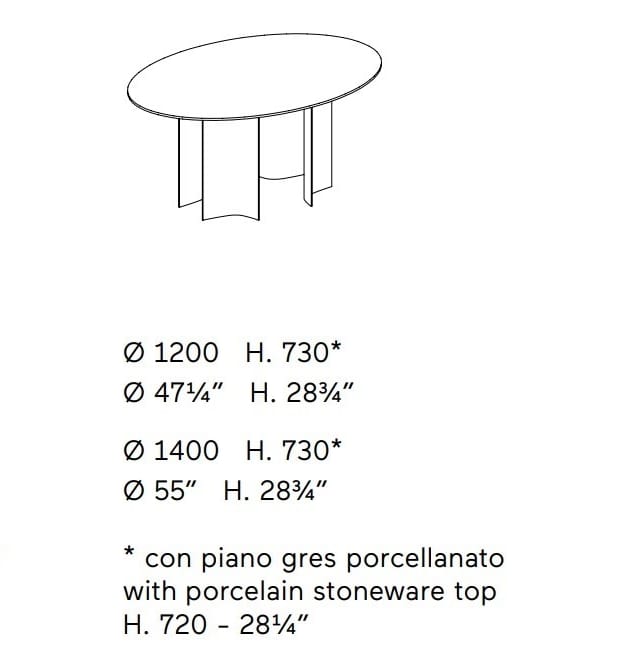 Круглый мраморный стол Lema GULLWING ARCH-00050898 - Вид №2