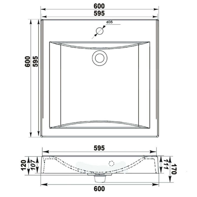 UPP60GRANDs Раковина Altasan Grand Santreyd - Вид №1