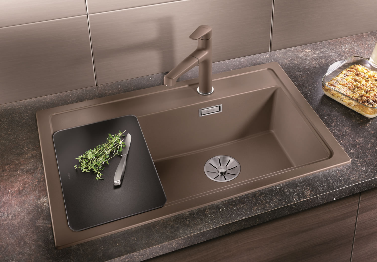 523763 Кухонная мойка Blanco Zenar XL 6 S Compact кофе  Blanco Zenar Кофе - Вид №1