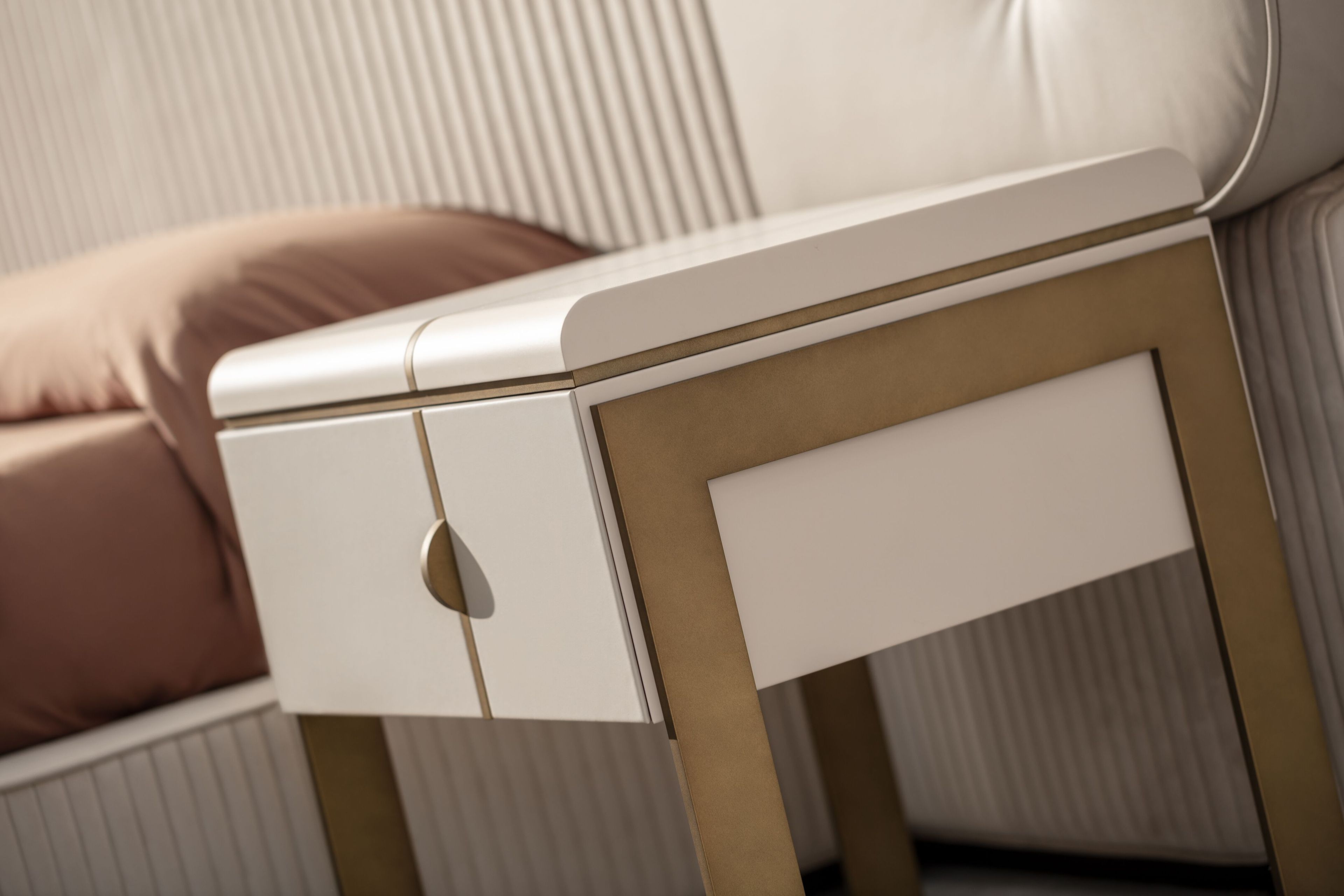 Деревянная квадратная тумбочка с ящиками Carpanese Home Identity ARCH-00093247 - Вид №2