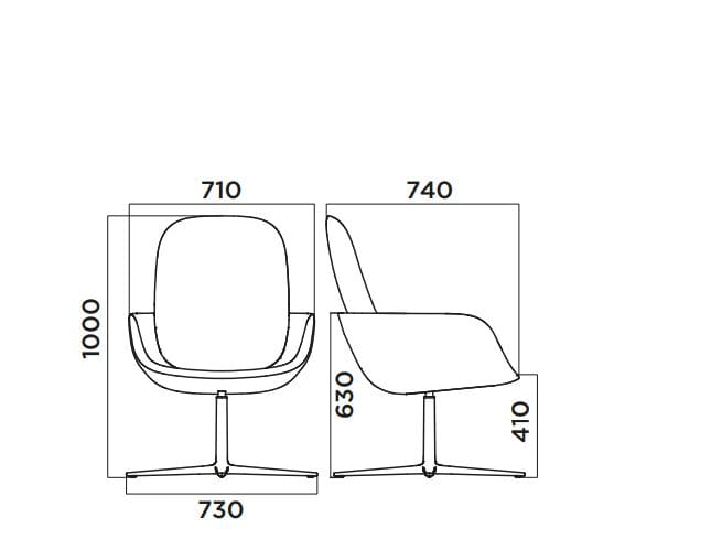 Тканевое кресло с подлокотниками Infiniti Peb ARCH-00076886 - Вид №6