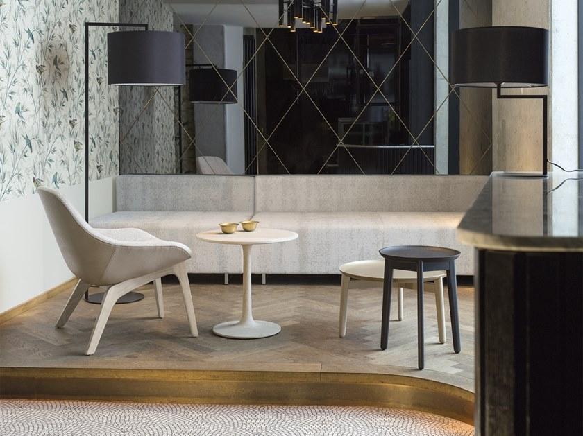 ZEITRAUM Низкий круглый деревянный журнальный столик Turntable sun-id-1509615 - Вид №3