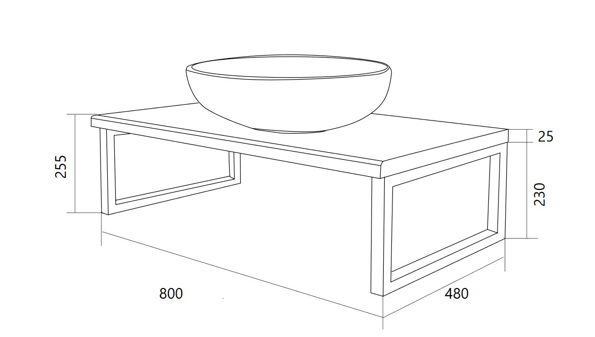 У85836 Столешница GRUNGE LOFT 80 Бетон темно-серый 1 Marka GRUNGE LOFT  - Вид №5