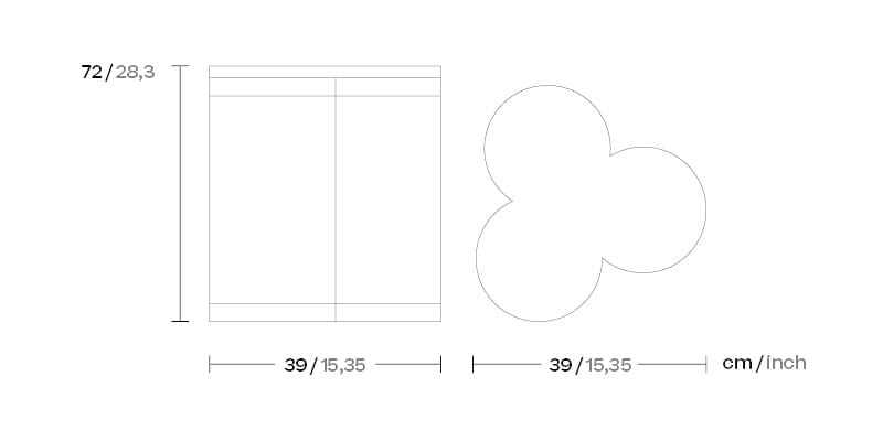 Треугольный журнальный столик из синтетического волокна Kettal плетеная ARCH-00108150 - Вид №2