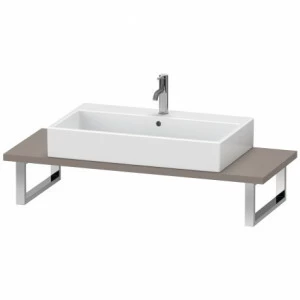 LC106C04343 Консоль для накладных раковин и встраиваемых умывальников, Толщина консоли 30 мм L-Cube #LC106C 550 мм Базальт матовый, декор