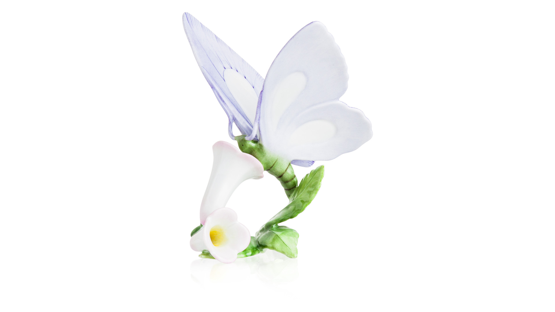 10612262 Herend Декоративный элемент 17,5см "Цветы с бабочкой" Фарфор  - Вид №1