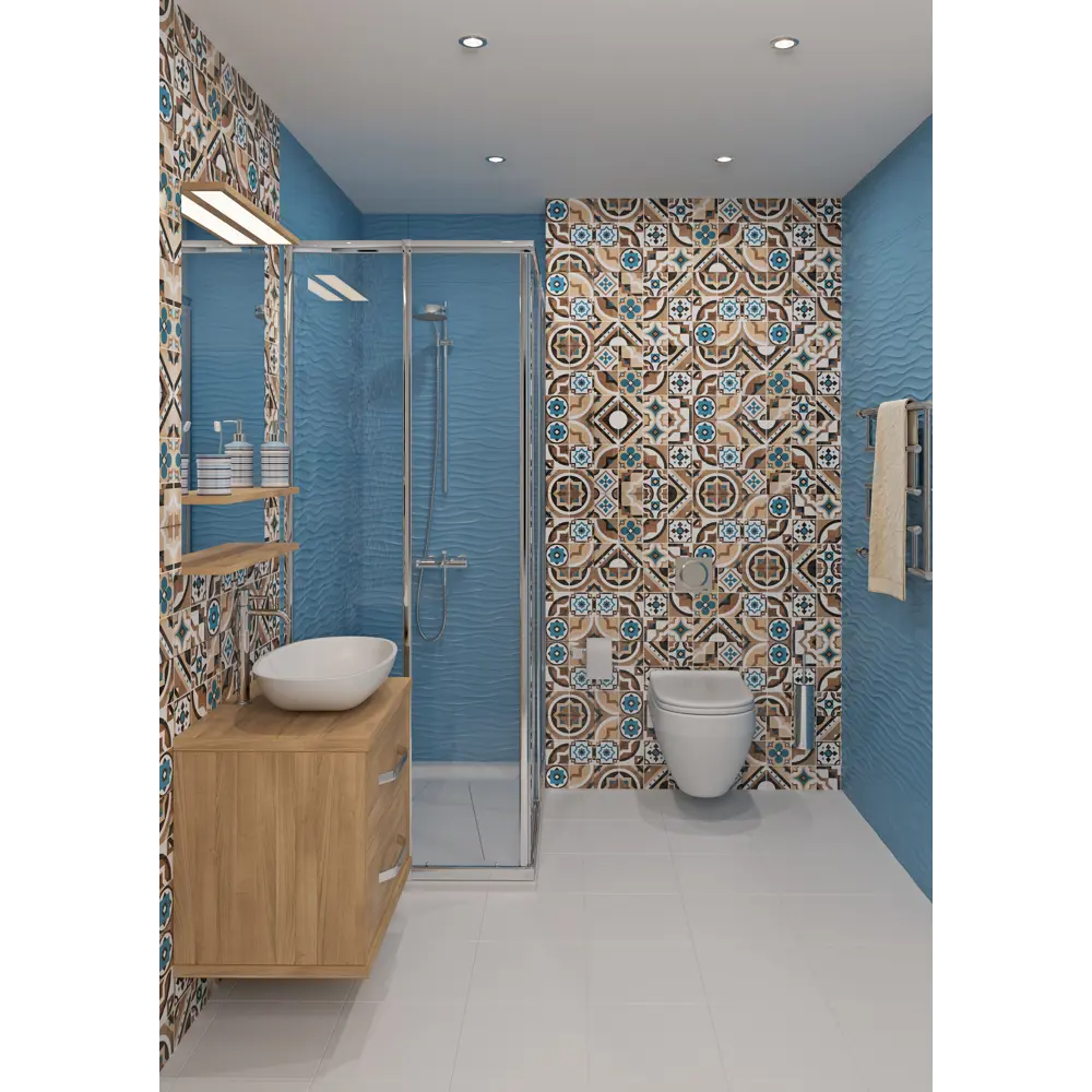 Плитка настенная «Дюна» 2Т 60x30 см 1.98 м² цвет бирюзовый 82383404 STLM-2037611 Santreyd - Вид №4