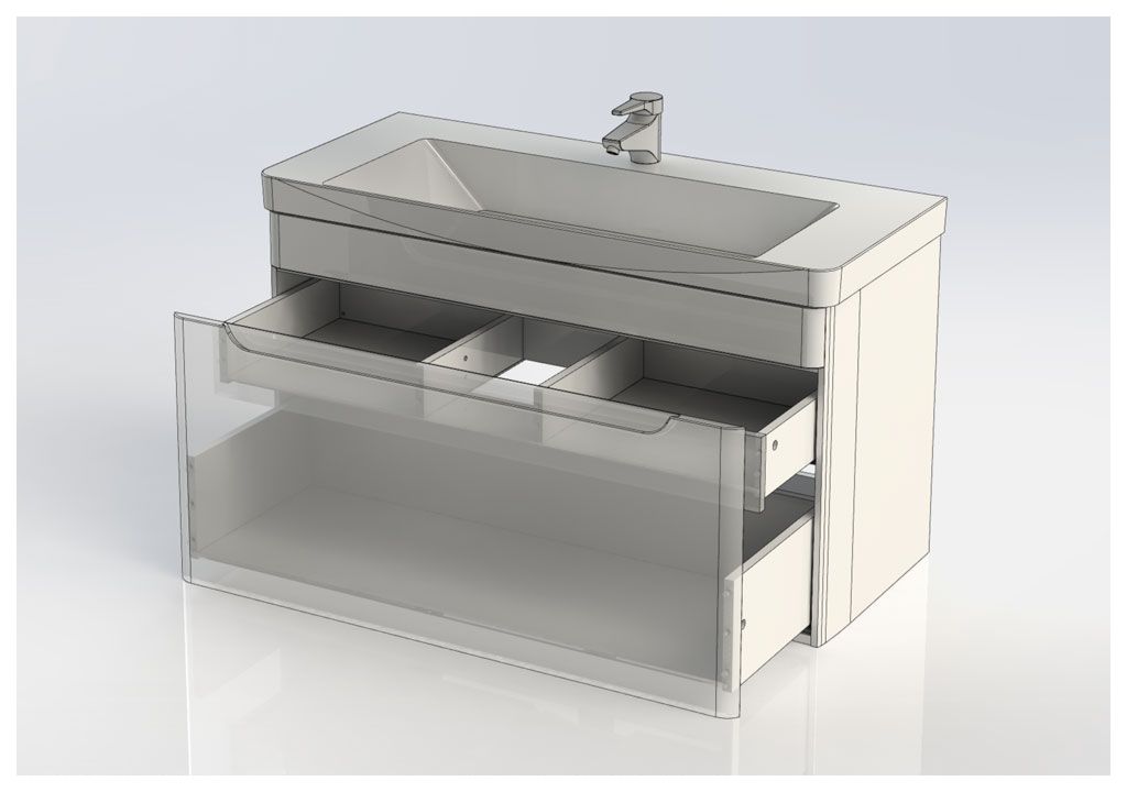 Тумба с раковиной Aquanet София 105 белый 0019987000182313 - Вид №4