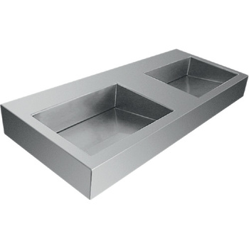 Edone Прямоугольный умывальник с двойной чашей, отформованной внутри и снаружи sun-id-2008731