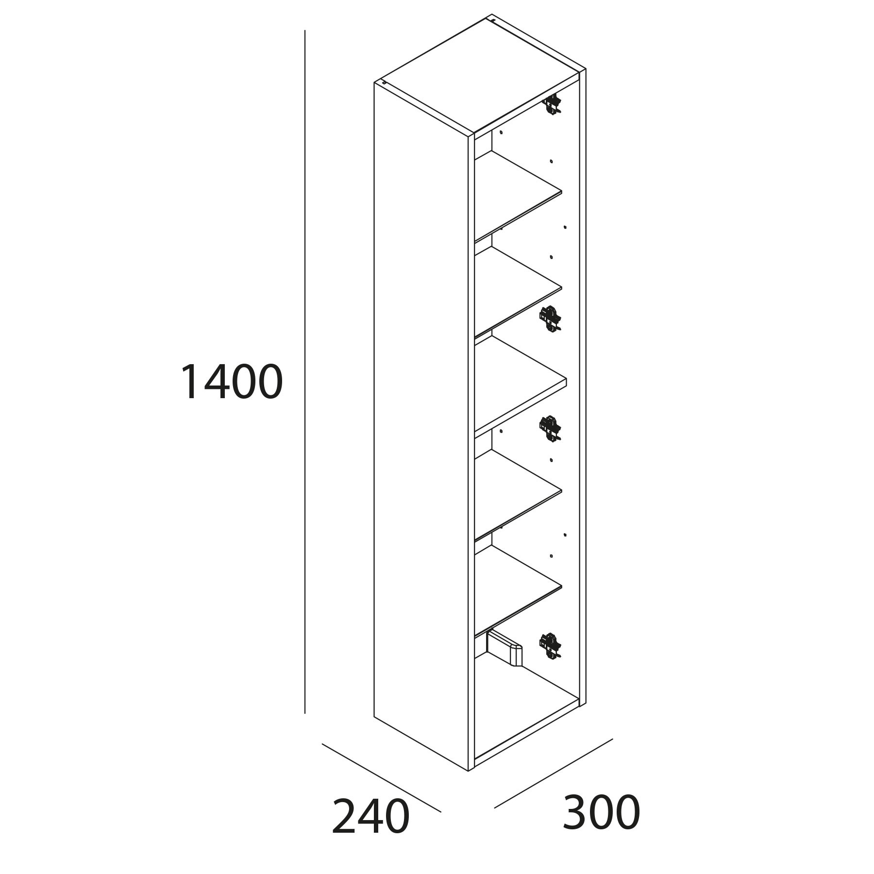 84962 SALGAR Колонна ATTILA ETERNITY OAK Робл Вечность - Вид №3