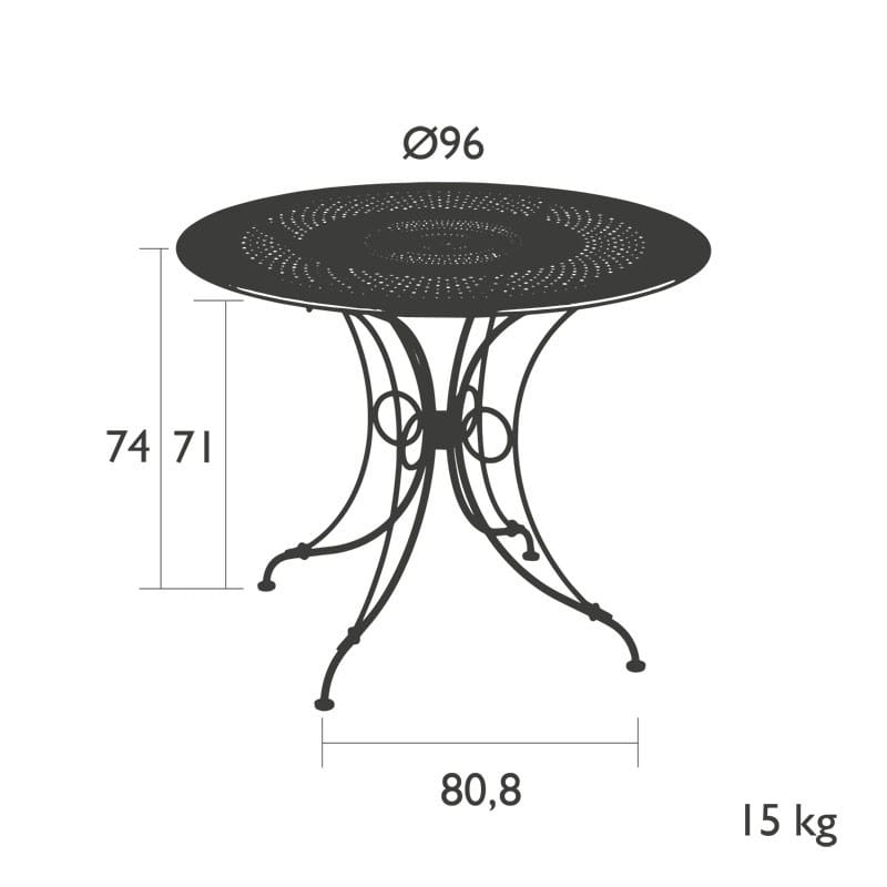 Стальной круглый садовый стол Fermob 1900 ARCH-00095172 - Вид №5