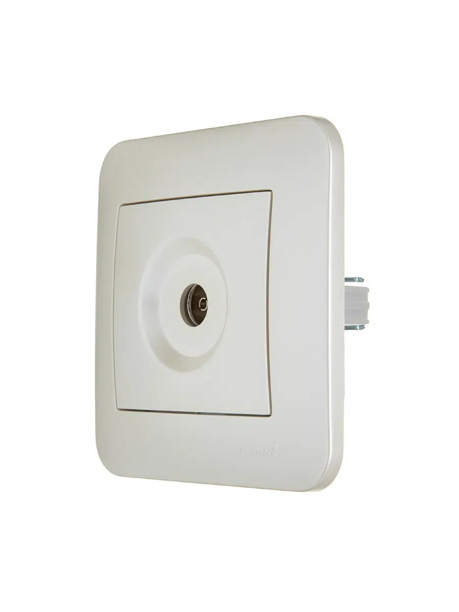 ASTI Розетка ТВ оконечная жемчужно-белый перламутр LEZARD 7081-3030-130 - Вид №3