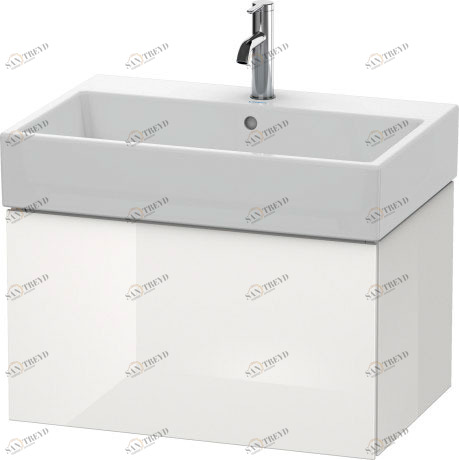 LC617608585 Тумбочка подвесная L-Cube #LC6176 684 x 459 мм Белый глянцевый лак Duravit