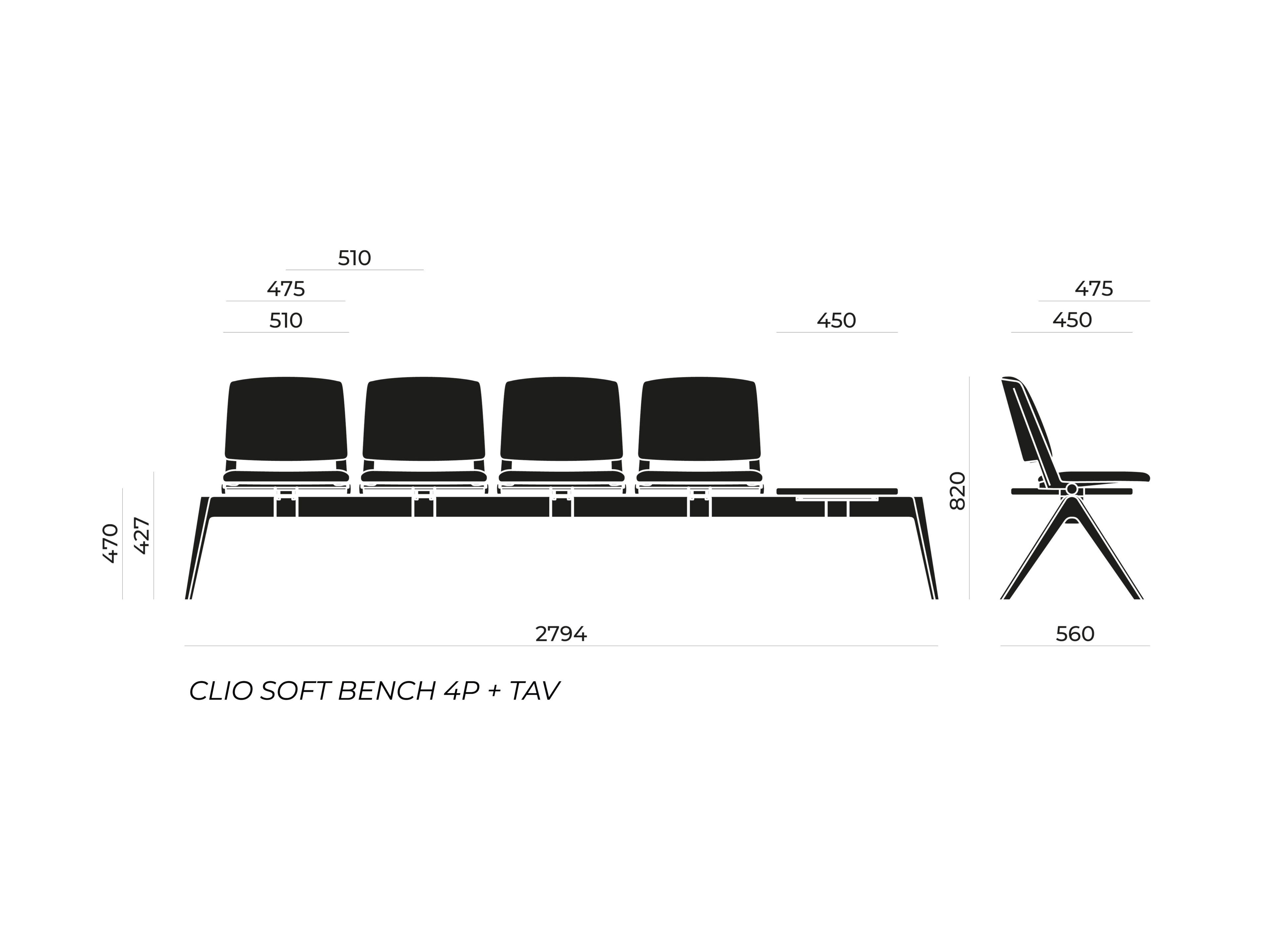 Сидя на полу бар Nahu Clio Soft Bench ARCH-00096784 - Вид №7