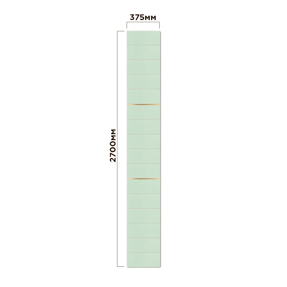 Панель ПВХ Тала Твид зеленый 8 мм 2700х375 мм 1.01 м² VENTA STLM-2053572 - Вид №2