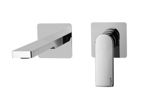 Настенный смеситель для раковины с 2 отверстиями без слива