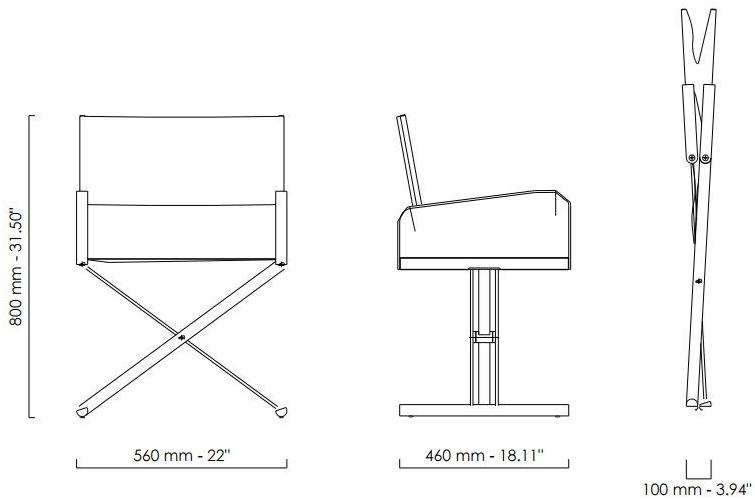 Coro Стул складной из технической ткани с подлокотниками sun-id-1450432 - Вид №2