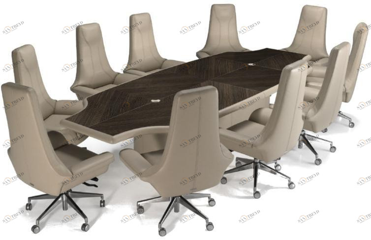 Aston Martin Кожаный стол для переговоров с системой управления кабелями sun-id-1378810