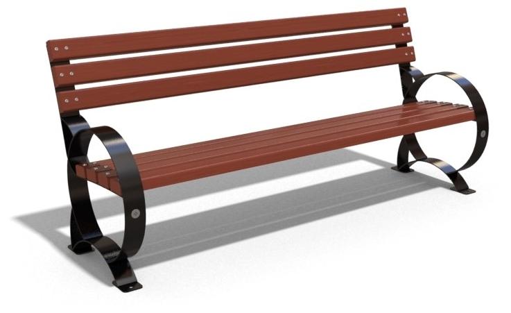 ENCHO ENCHEV - ETE Скамья из дерева и металла со спинкой  48  - Вид №5