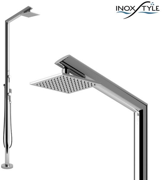 Inoxstyle Открытый душ из нержавеющей стали с ручным душем Tecno 01014 mmt stylo - Вид №1