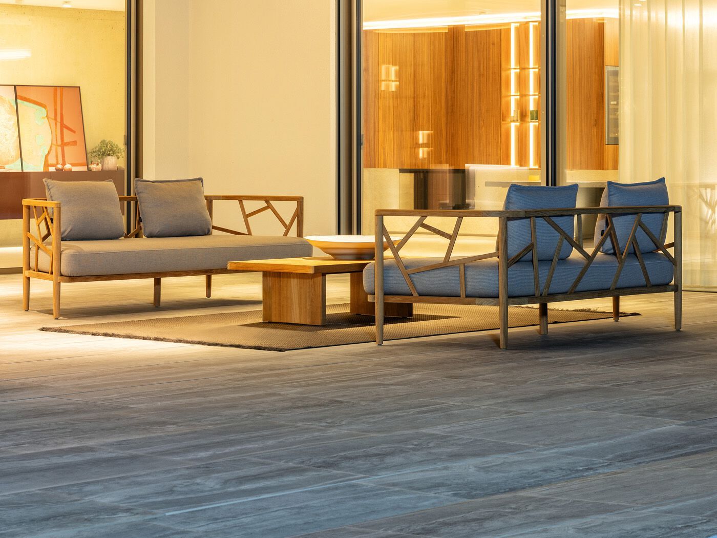 Садовый диван из тикового дерева FISCHER MÖBEL Aura ARCH-00062544 - Вид №2