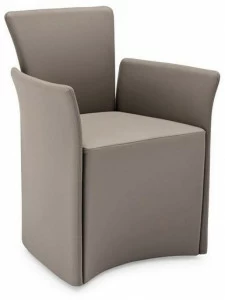 Calligaris Кожаное кресло с подлокотниками  Cs/1267-lh