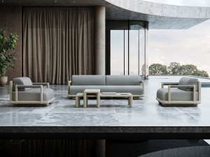 3-местный тканевый садовый диван