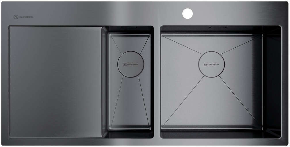 Кухонная мойка Akisame 100-2 GM-R OMOIKIRI