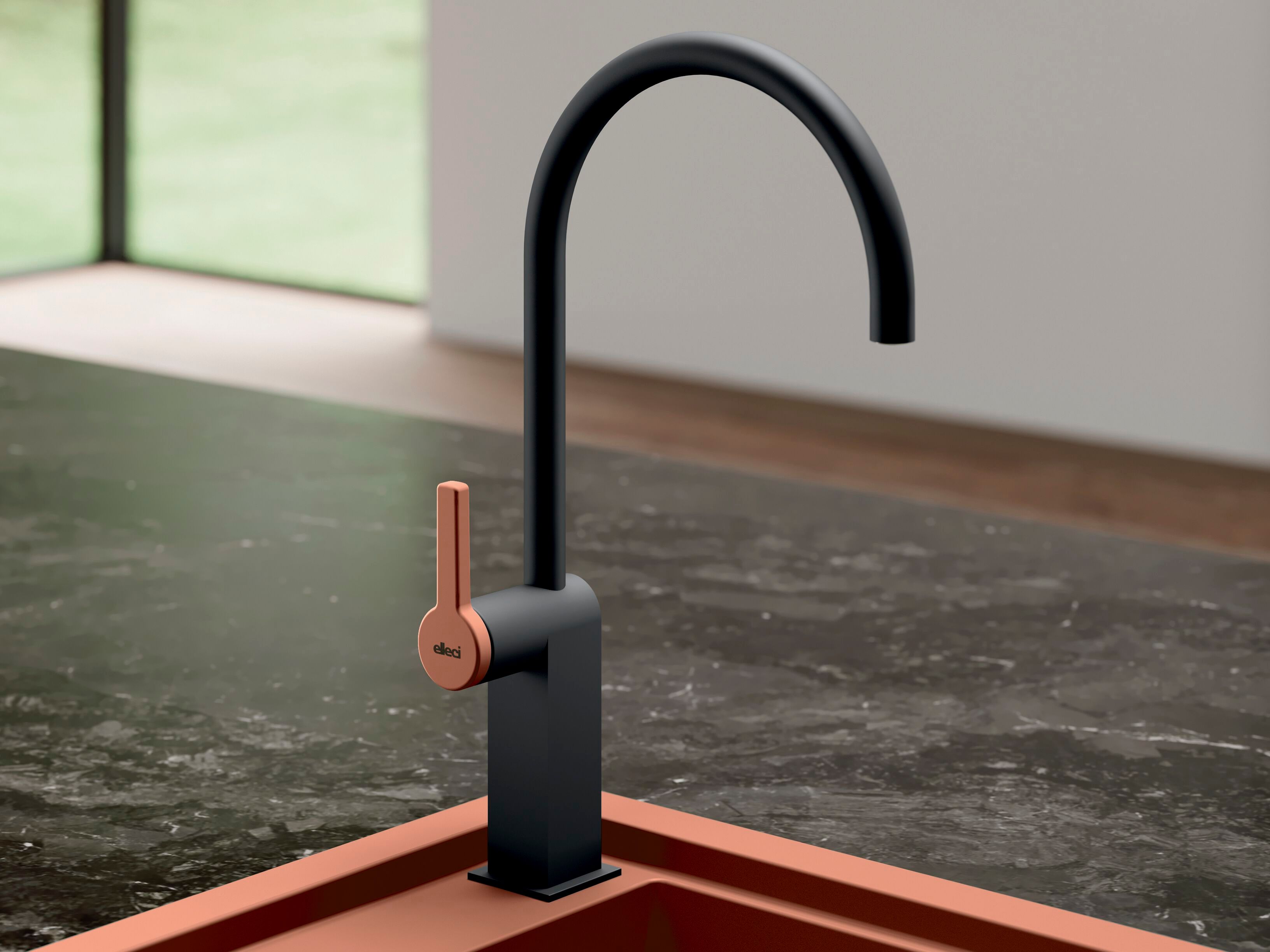 Однорычажный смеситель для кухни с поворотным изливом Elleci Elite Kitchen ARCH-00118917