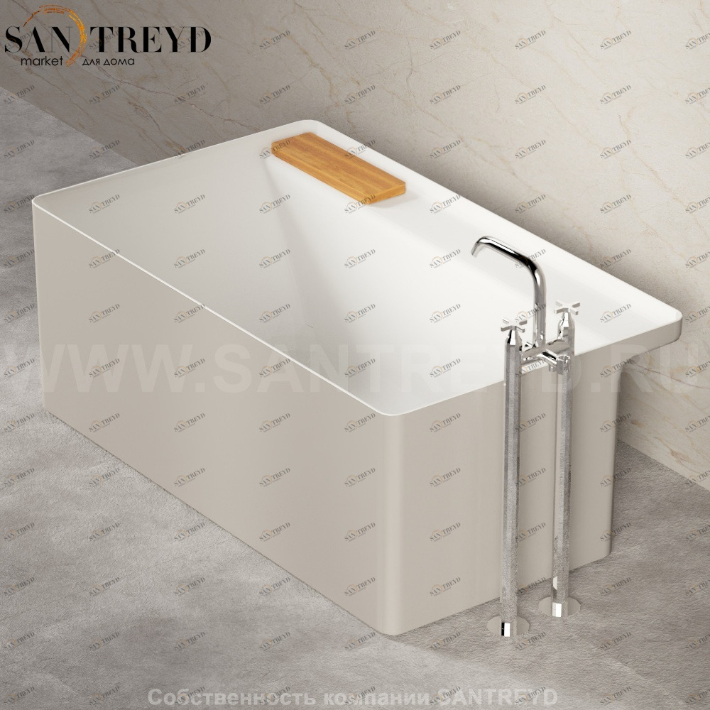 Ванна свободностоящая MARSIGLIA серая Agape AVAS1075ZL