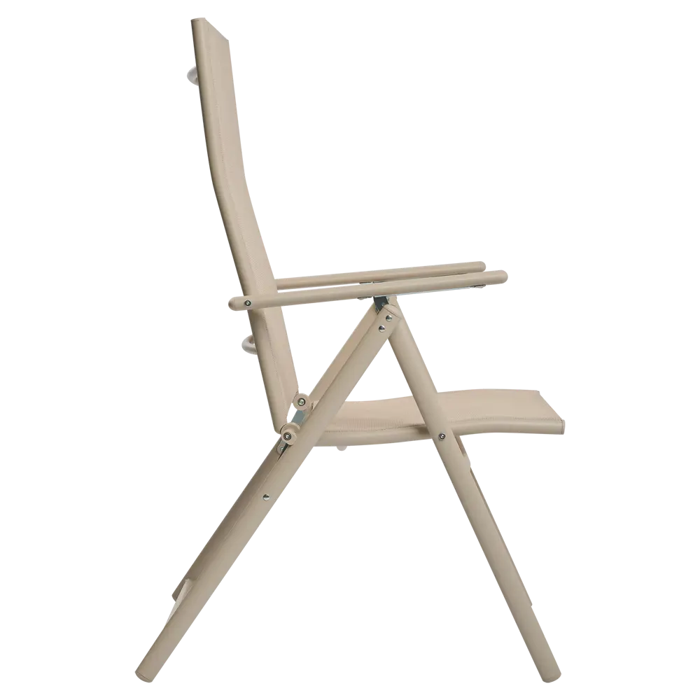 Стул садовый складной BEGINIA Lazo 68x57x105 см сталь бежевый STLM-2097691 - Вид №7