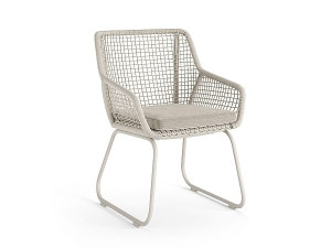 Ткань сани сад стул с подлокотниками