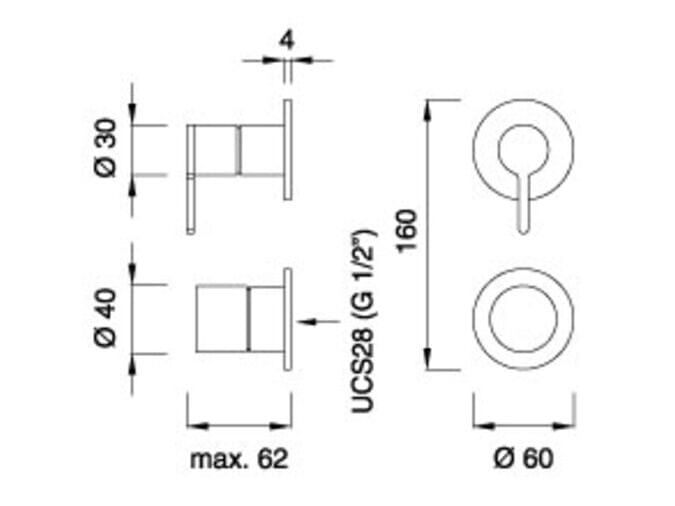 Душ в сборе с термостатическим смесителем CEADESIGN INNOVO ARCH-00044150 - Вид №2
