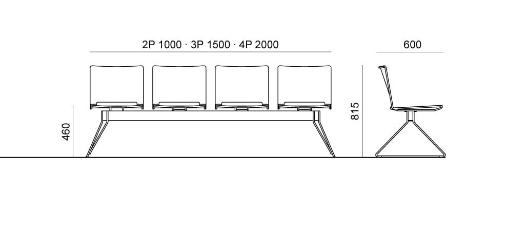 Сиденье на полипропиленовом стержне Diemmebi laFILÒ ARCH-00146299 - Вид №2