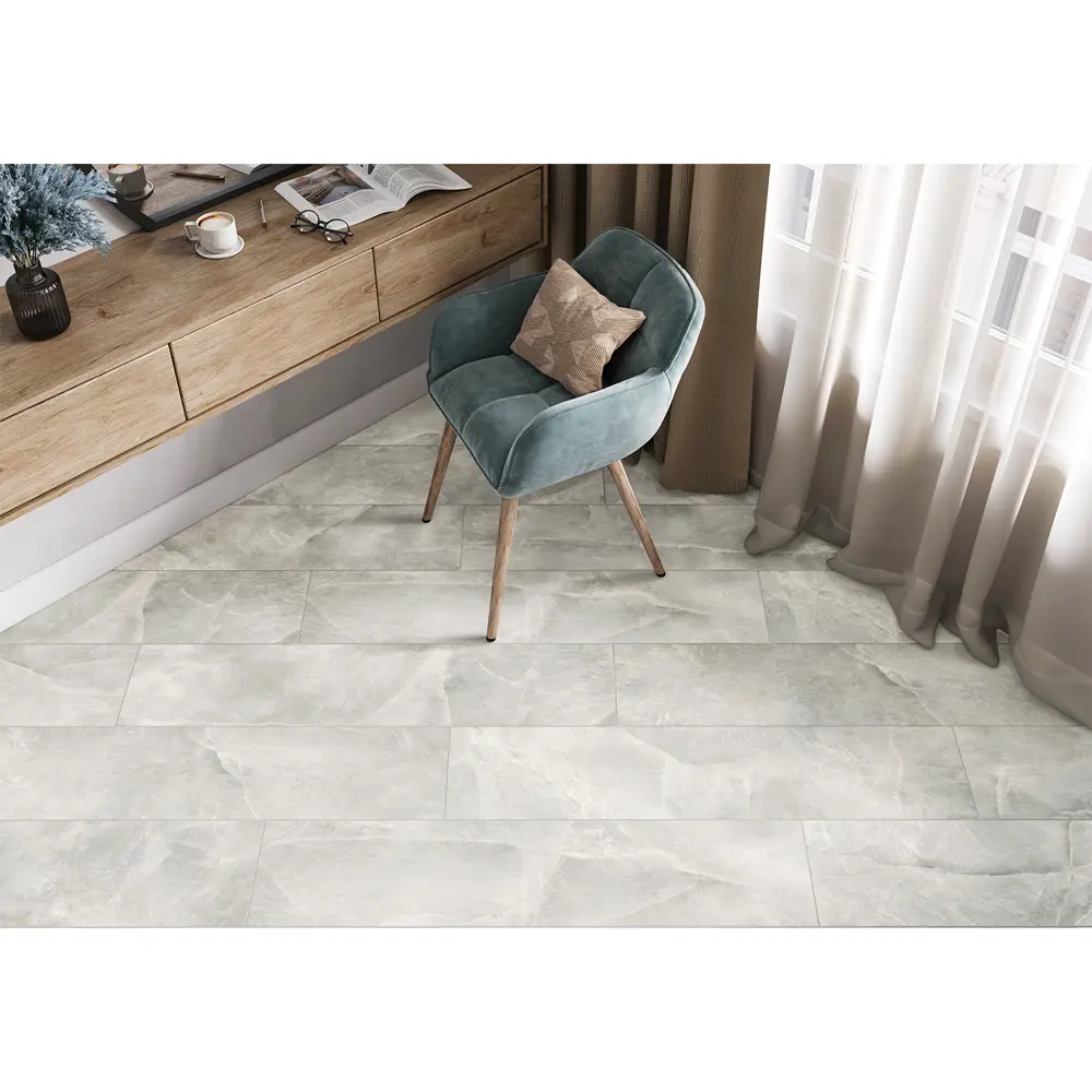 Глазурованный керамогранит Alma Ceramica Seline 70 20x90 см 1.62 м² матовый цвет серый 89456740 STLM-2025696