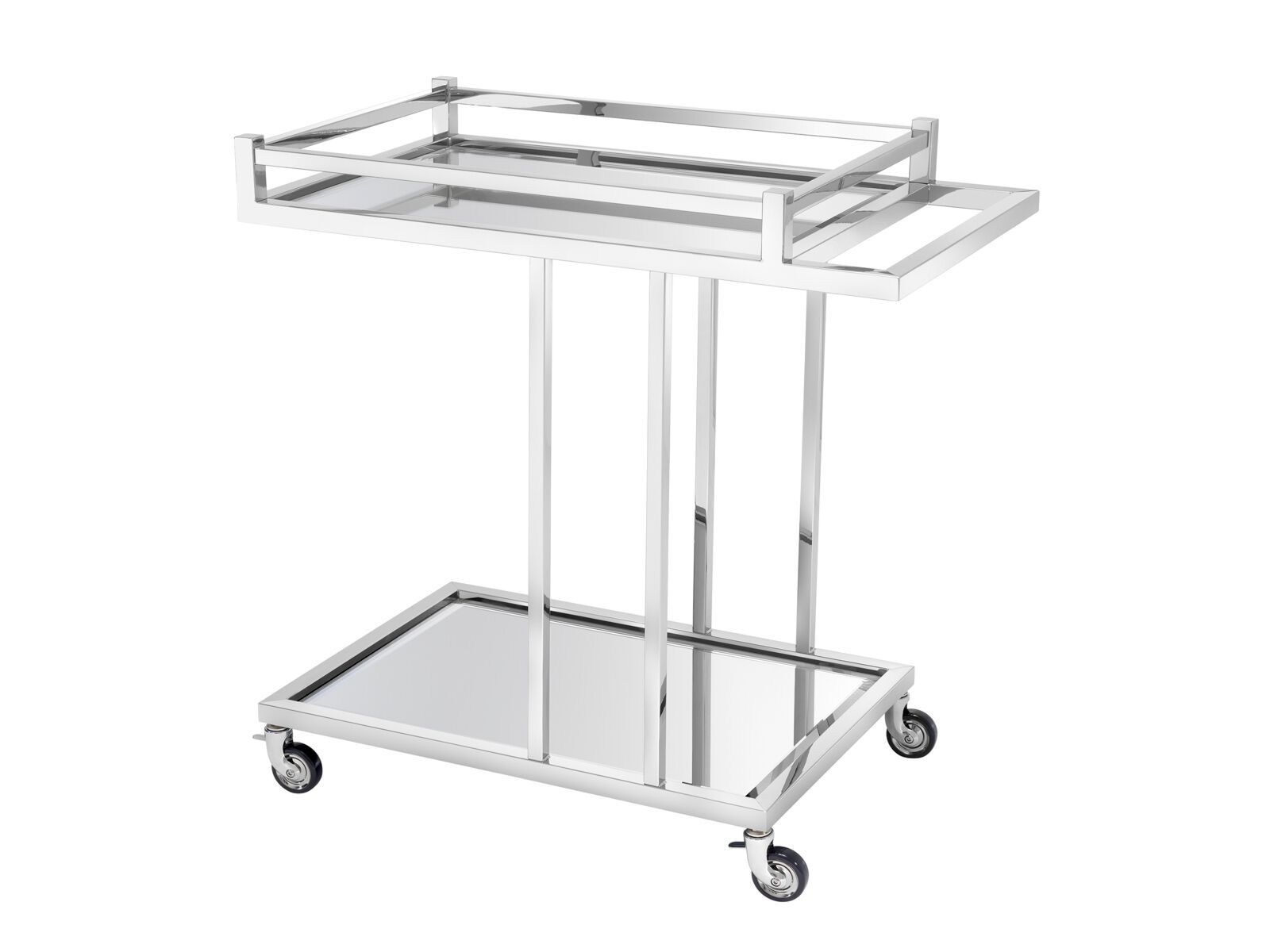 Тележка для еды из нержавеющей стали и стекла Eichholtz Беверли-Хиллз ARCH-00093491