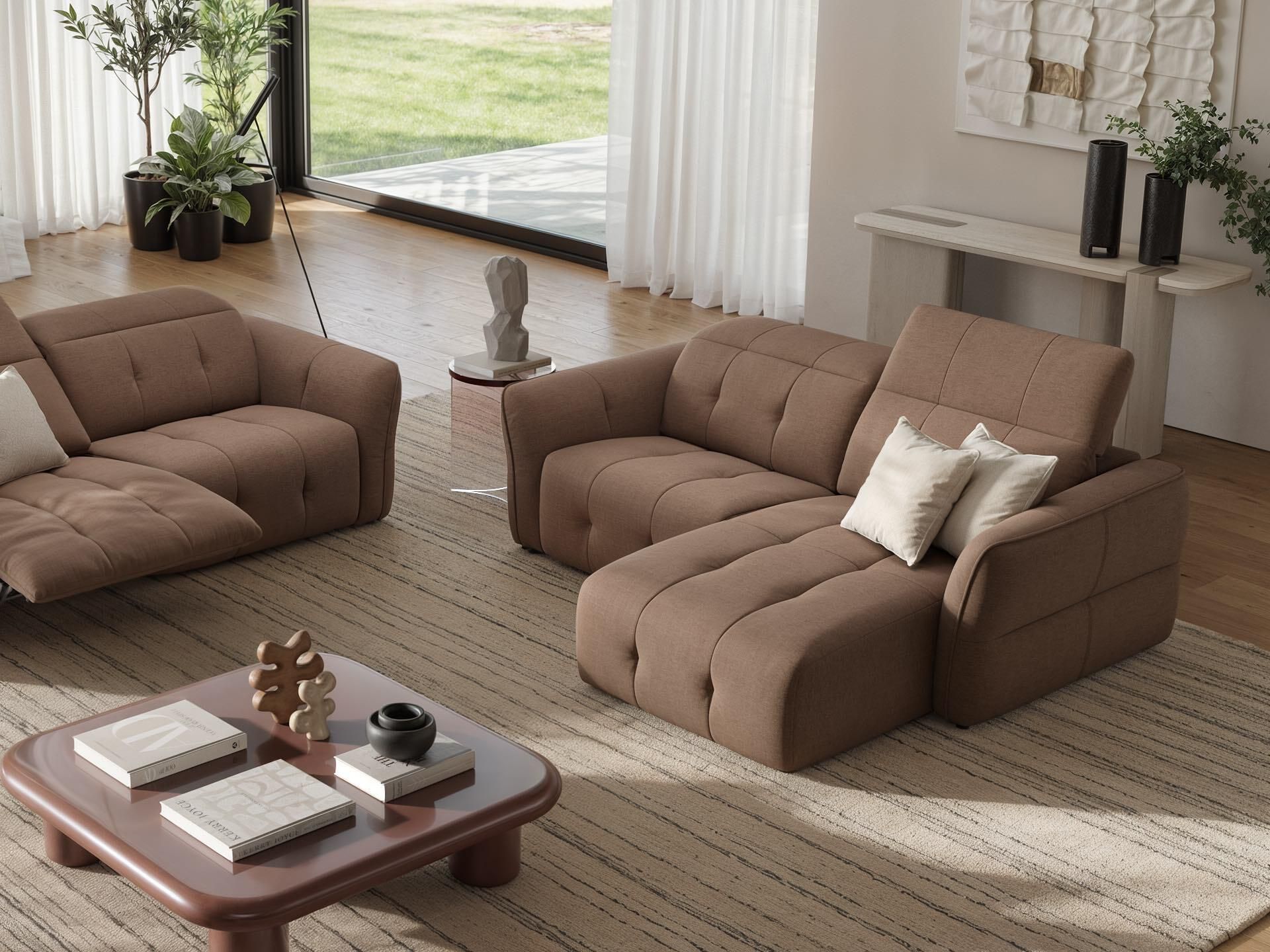 Тканевый диван с полуостровом Sofanella Maranello ARCH-00052637 - Вид №2