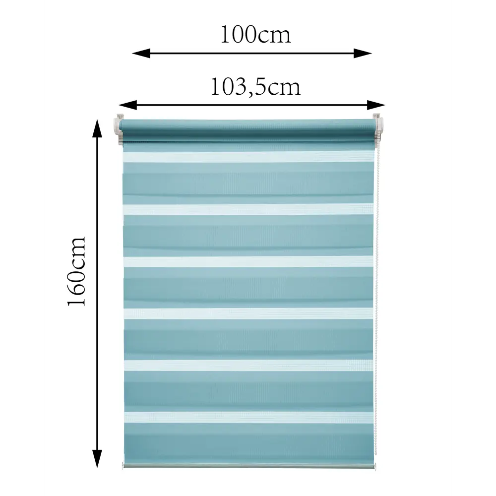 INSPIRE Peter — рулонная штора день-ночь в бирюзовом цвете 100x160 см 85225663 STLM-0060097 - Вид №2