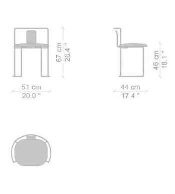 Металлический штабелируемый стул CASSINA Gaja ARCH-00138762 - Вид №3