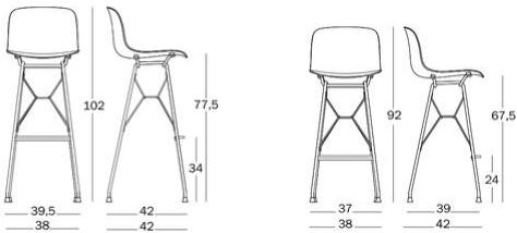 Magis Высокий табурет из полипропилена и стали Troy sun-id-1477381 - Вид №5
